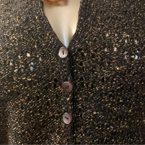 Top Unique Peruvian Brown Fitted Sweater Size Large - Picture 4 of 13